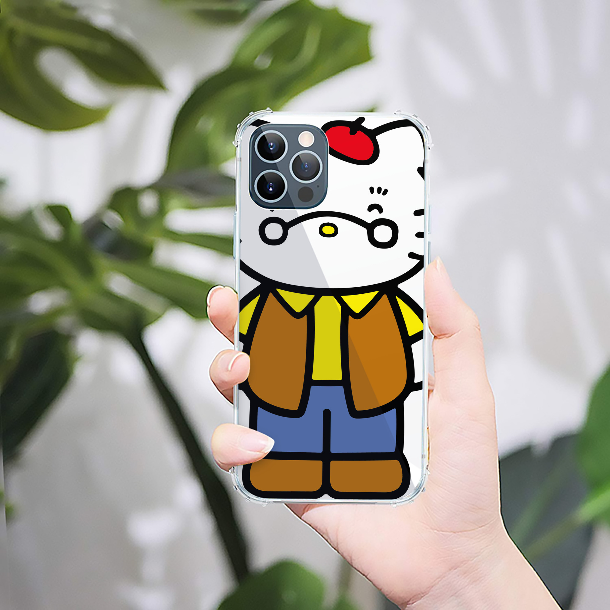 （画像用） Hello Kitty ハローキティ 【iPhone 12シリーズ対応】透明スマホケース（クリアソフトケース）